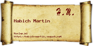 Habich Martin névjegykártya