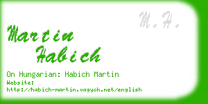 martin habich business card